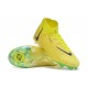 Cheap Nike Phantom Luna Elite FG High Top Yellow Black Soccer Shoes Sale