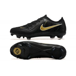 Nike Phantom Luna Elite FG Low Black Gold Soccer Shoes 