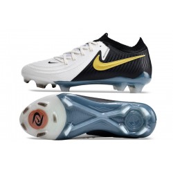 Nike Phantom Luna Elite FG Low Black White Gold Soccer Shoes