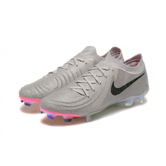 Cheap Nike Phantom Luna Elite FG Low Grey Black Soccer Shoes Sale