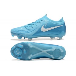 Nike Phantom Luna Elite FG Low Ltblue White Soccer Shoes 