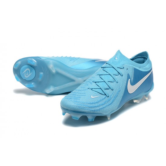 Cheap Nike Phantom Luna Elite FG Low Ltblue White Soccer Shoes Sale