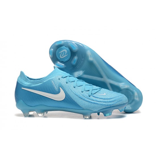 Cheap Nike Phantom Luna Elite FG Low Ltblue White Soccer Shoes Sale