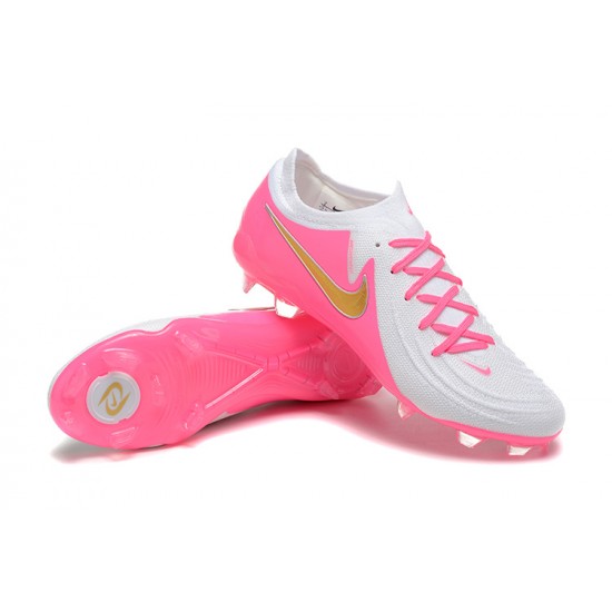 Cheap Nike Phantom Luna Elite FG Low Peach White Gold Soccer Shoes Sale