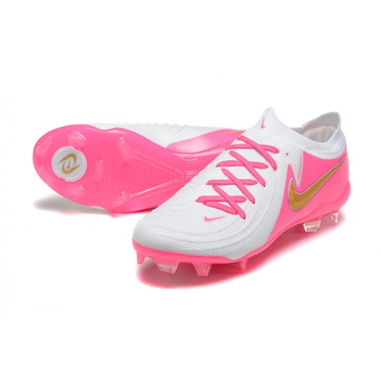 Cheap Nike Phantom Luna Elite FG Low Peach White Gold Soccer Shoes Sale