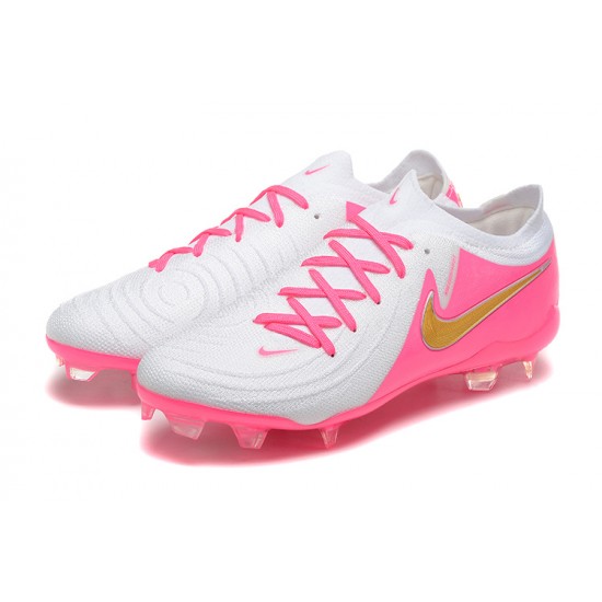 Cheap Nike Phantom Luna Elite FG Low Peach White Gold Soccer Shoes Sale