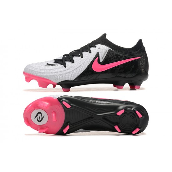 Cheap Nike Phantom Luna Elite FG Low Pink Black White Soccer Shoes Sale