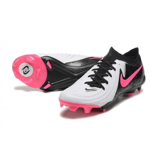 Cheap Nike Phantom Luna Elite FG Low Pink Black White Soccer Shoes Sale