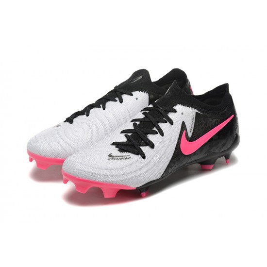 Cheap Nike Phantom Luna Elite FG Low Pink Black White Soccer Shoes Sale