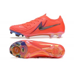 Nike Phantom Luna Elite FG Low Red Gray Soccer Shoes 