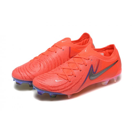 Cheap Nike Phantom Luna Elite FG Low Red Gray Soccer Shoes Sale