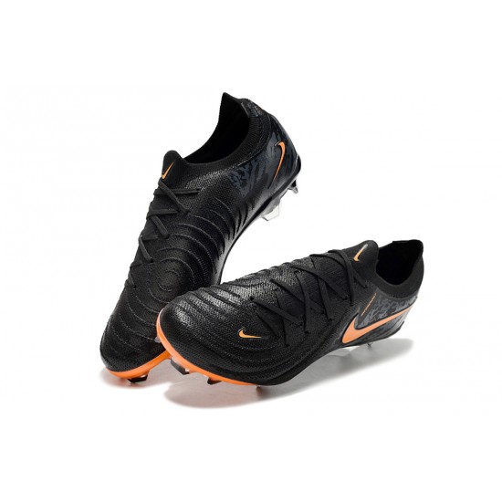 Cheap Nike Phantom Luna Elite FG Low Soccer Shoes Black Orange Sale