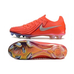 Nike Phantom Luna Elite FG Low Soccer Shoes Red Silver