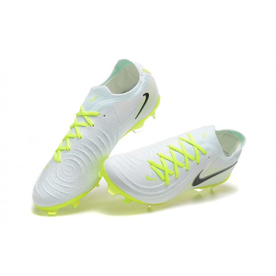 Cheap Nike Phantom Luna Elite FG Low White Black Green Soccer Shoes Sale