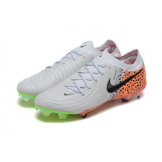 Cheap Nike Phantom Luna Elite FG Low White Green Soccer Shoes Sale