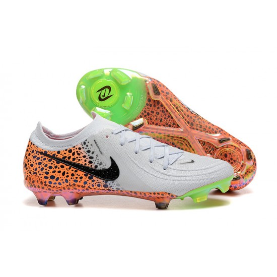 Cheap Nike Phantom Luna Elite FG Low White Green Soccer Shoes Sale