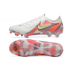 Nike Phantom Luna Elite FG Low White Orange Yellow Soccer Shoes 