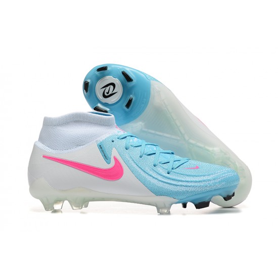 Cheap Nike Phantom Luna Elite FG Ltblue Beige Pink High Soccer Shoes Sale