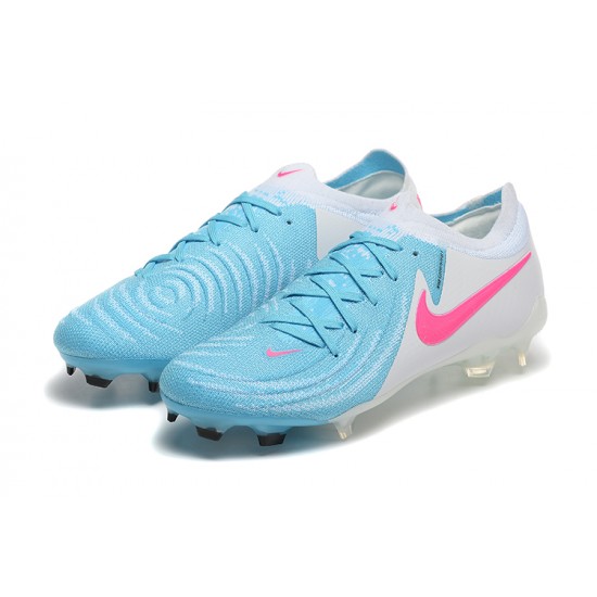 Cheap Nike Phantom Luna Elite FG Ltblue Beige Pink Low Soccer Shoes Sale