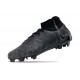 Cheap Nike Phantom Luna Elite NU FG All Black High Soccer Shoes Sale