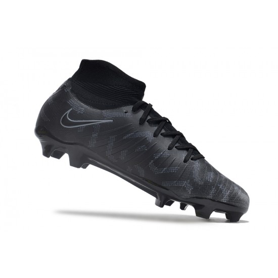 Cheap Nike Phantom Luna Elite NU FG All Black High Soccer Shoes Sale