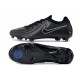 Cheap Nike Phantom Luna Elite NU FG All Black White Low Soccer Shoes Sale