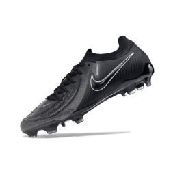 Nike Phantom Luna Elite NU FG All Black White Low Soccer Shoes