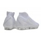 Cheap Nike Phantom Luna Elite NU FG All White High Soccer Shoes Sale