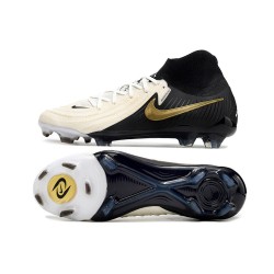 Nike Phantom Luna Elite NU FG Beige Black Gold High Soccer Shoes