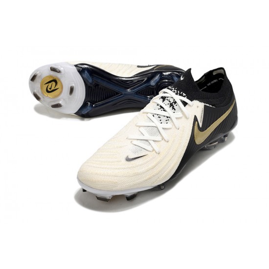 Cheap Nike Phantom Luna Elite NU FG Beige Gold Black Low Soccer Shoes Sale