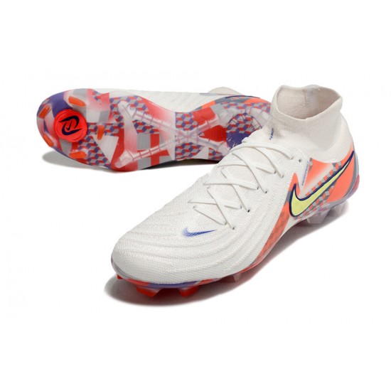 Cheap Nike Phantom Luna Elite NU FG Beige Yellow Orange High Soccer Shoes Sale