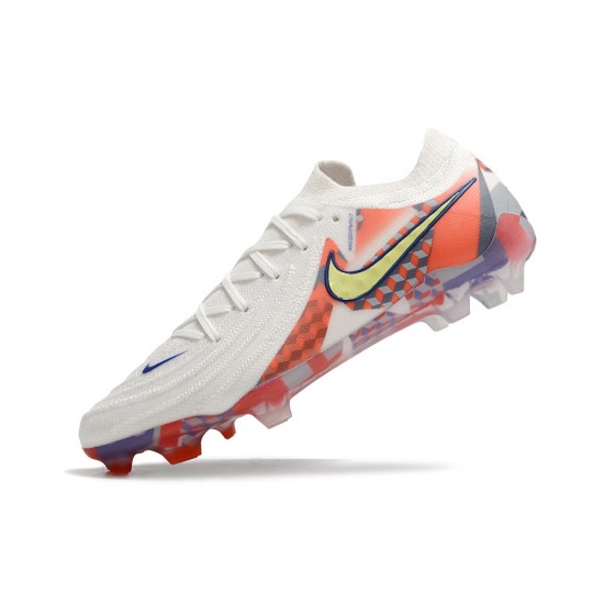 Cheap Nike Phantom Luna Elite NU FG Beige Yellow Orange Low Soccer Shoes Sale