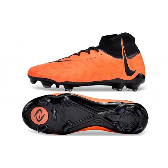 Cheap Nike Phantom Luna Elite NU FG Black Orange High Soccer Shoes Sale