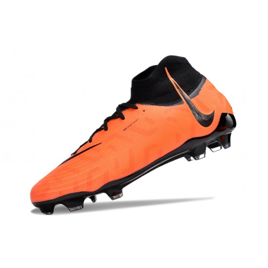 Cheap Nike Phantom Luna Elite NU FG Black Orange High Soccer Shoes Sale