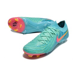 Nike Phantom Luna Elite NU FG Green Ltblue Pink Low Soccer Shoes