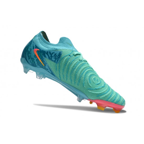 Cheap Nike Phantom Luna Elite NU FG Green Ltblue Pink Low Soccer Shoes Sale