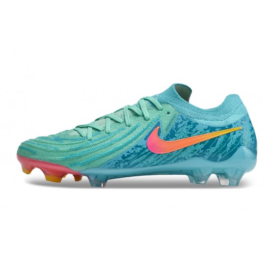 Cheap Nike Phantom Luna Elite NU FG Green Ltblue Pink Low Soccer Shoes Sale