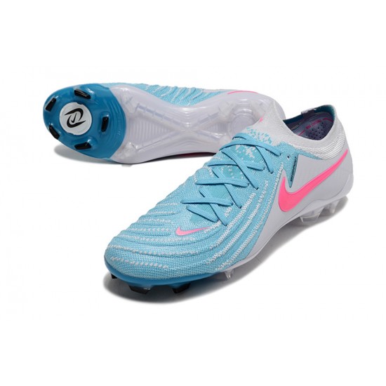 Cheap Nike Phantom Luna Elite NU FG Grey Ltblue Pink Low Soccer Shoes Sale