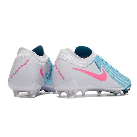 Cheap Nike Phantom Luna Elite NU FG Grey Ltblue Pink Low Soccer Shoes Sale