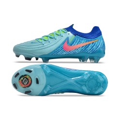 Nike Phantom Luna Elite NU FG Ltblue Blue Pink Low Soccer Shoes