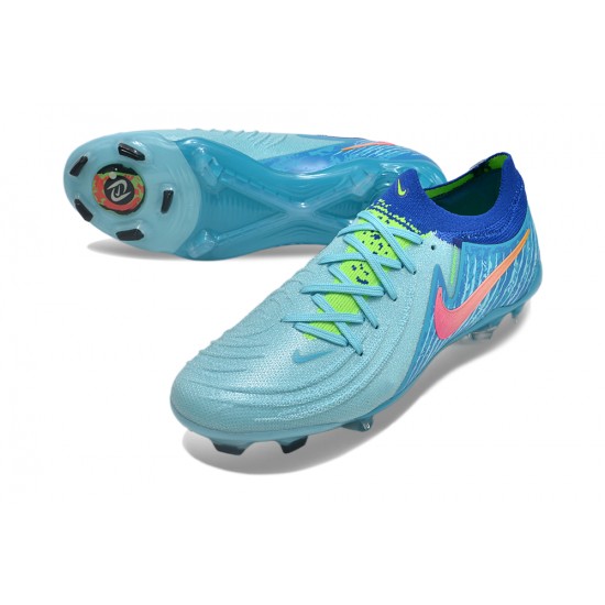 Cheap Nike Phantom Luna Elite NU FG Ltblue Blue Pink Low Soccer Shoes Sale