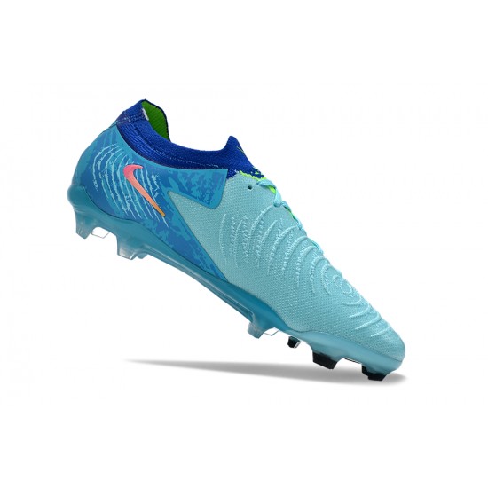 Cheap Nike Phantom Luna Elite NU FG Ltblue Blue Pink Low Soccer Shoes Sale