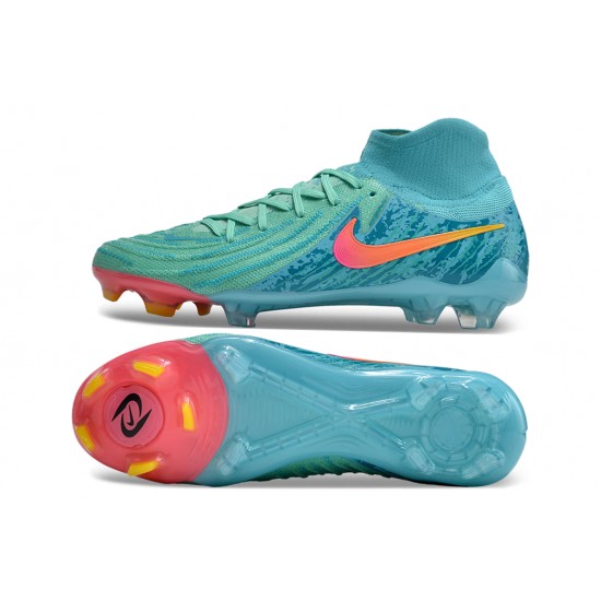 Cheap Nike Phantom Luna Elite NU FG Ltblue Peach High Soccer Shoes Sale