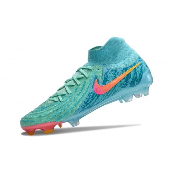 Cheap Nike Phantom Luna Elite NU FG Ltblue Peach High Soccer Shoes Sale