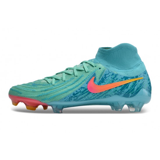 Cheap Nike Phantom Luna Elite NU FG Ltblue Peach High Soccer Shoes Sale