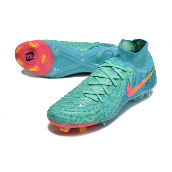 Cheap Nike Phantom Luna Elite NU FG Ltblue Peach High Soccer Shoes Sale