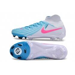 Nike Phantom Luna Elite NU FG Ltblue Pink Grey High Soccer Shoes