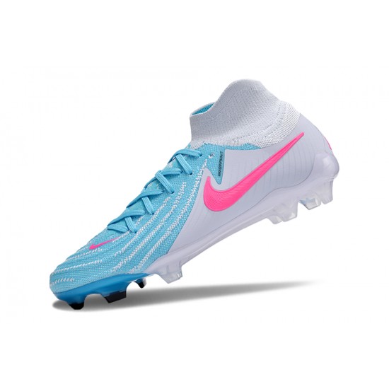 Cheap Nike Phantom Luna Elite NU FG Ltblue Pink Grey High Soccer Shoes Sale