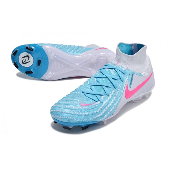 Cheap Nike Phantom Luna Elite NU FG Ltblue Pink Grey High Soccer Shoes Sale