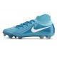 Cheap Nike Phantom Luna Elite NU FG Ltblue White High Soccer Shoes Sale